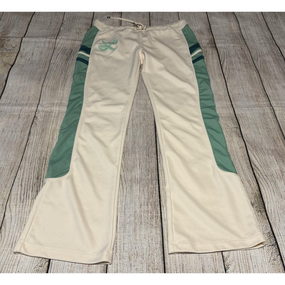 Y2K Luxirie LRG Track Cream Green Imagine Lounge Pants 90's Sz Large TubI
